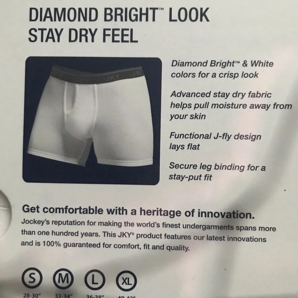 Jockey men’s boxer briefs small cotton